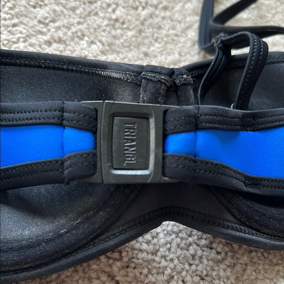 Triangl Swimwear Blue/Yellow/White Bikini XS Top, M Bottoms - Picture 5 of 13